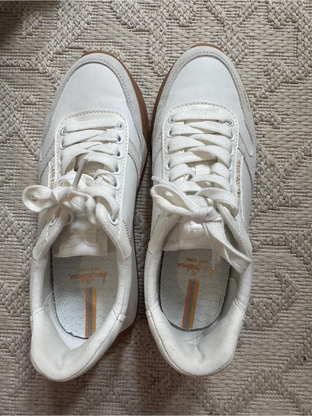 Sam Edelman White and Tan Sneakers - Picture 2 of 8
